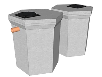 Grease trap technical diagram - 2H+